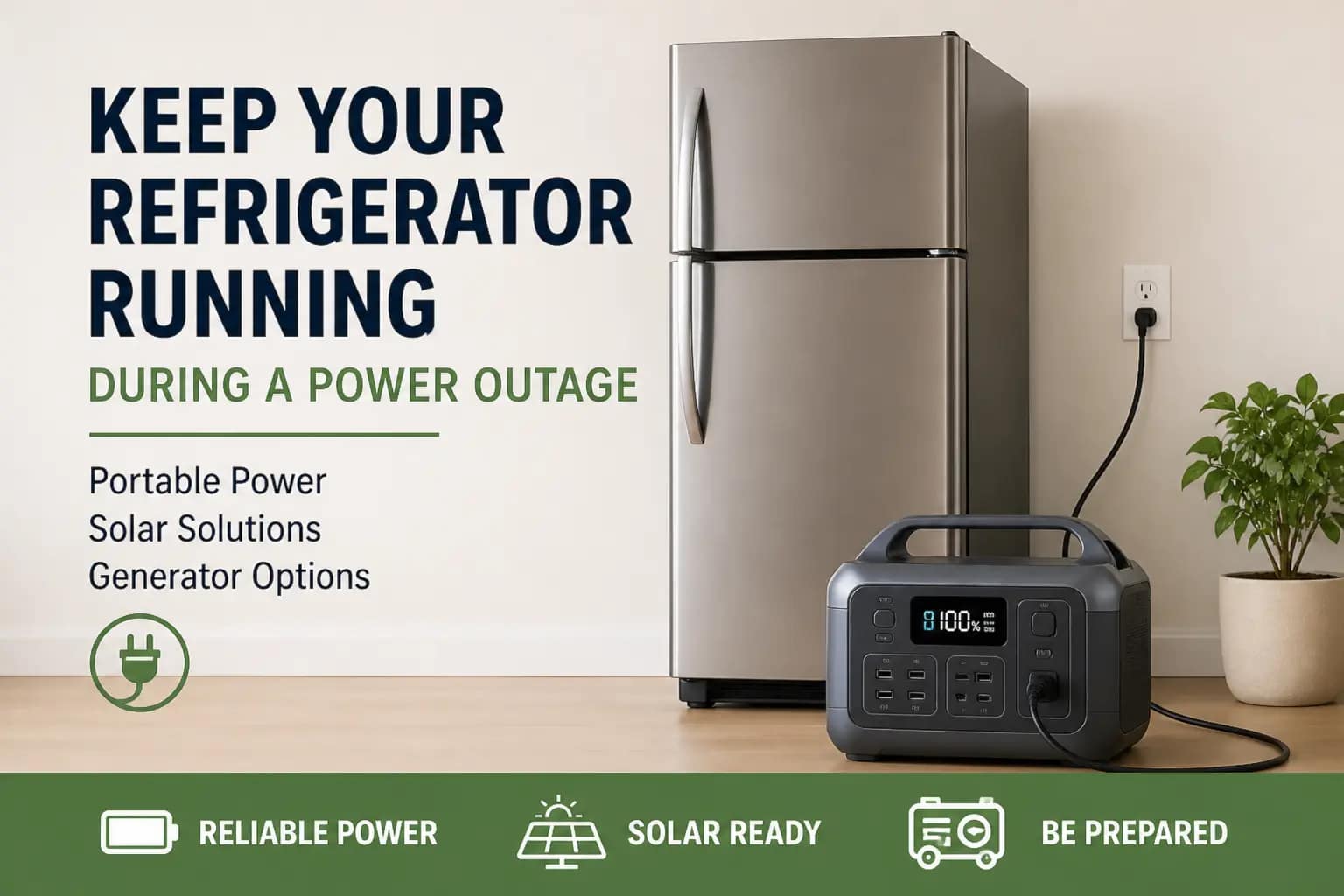 Best Size Power Station for a Refrigerator (Calculator + Guide)